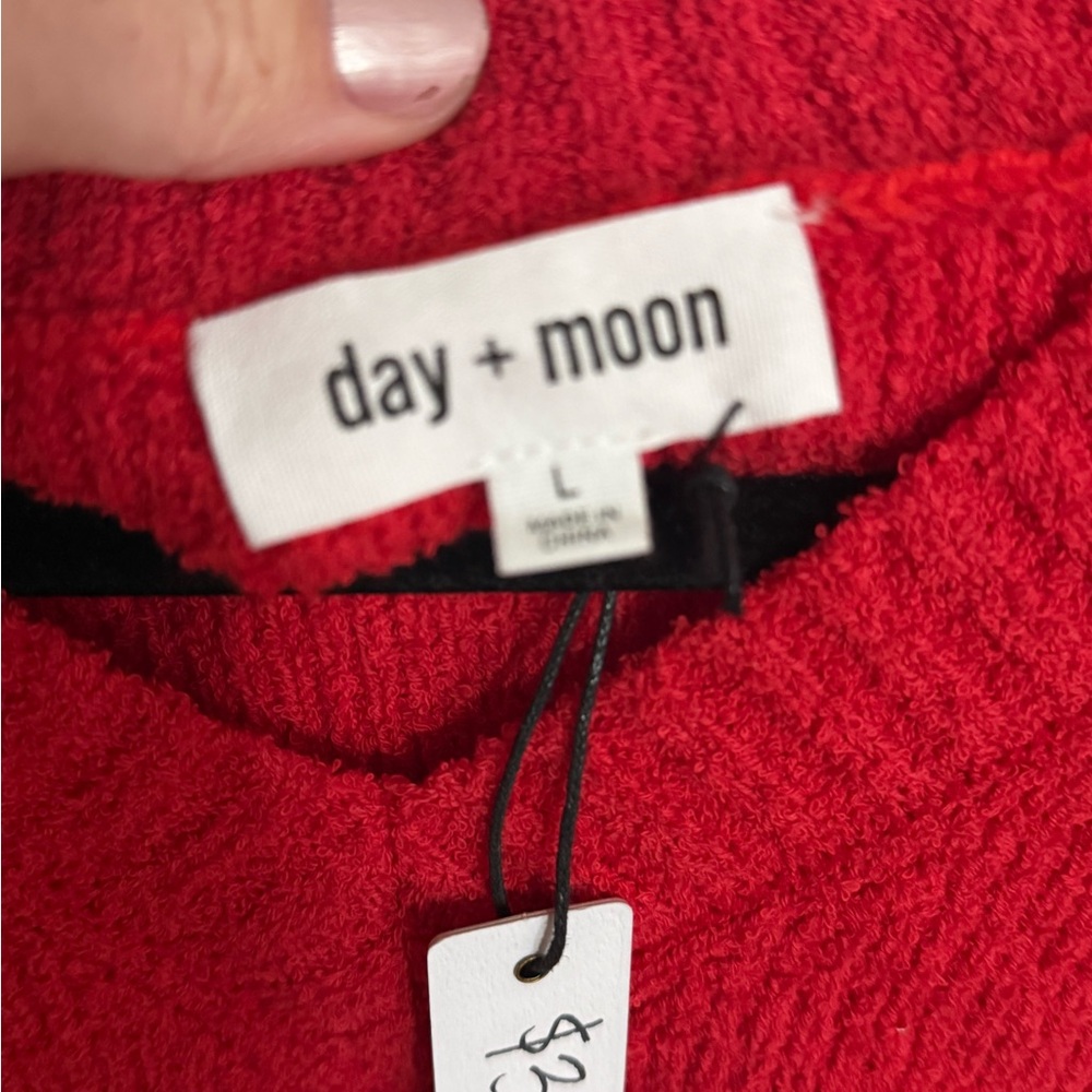 Day + Moon Women's Red Sweater And Skirt Set